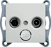 Klawisze i ramki - Hager Lumina 2 biały gniazdo RTV WL3010 - miniaturka - grafika 1