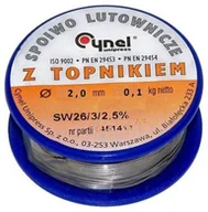 Akcesoria do lutowania - Cynel Spoiwo lutownicze z topnikiem Unipress Sn 40% 2 mm 100 g - miniaturka - grafika 1