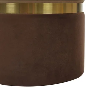 Beliani Beliani Zestaw 2 pufów z pojemnikiem brązowy WICHITA - Pufy i podnóżki - miniaturka - grafika 5