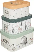 Pojemniki na zabawki - Pudełka ozdobne z pokrywą Leśni Przyjaciele 3 sztuki 174282 - miniaturka - grafika 1