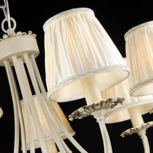 Maytoni Żyrandol LAMPA wisząca OLIVIA ARM326-07-W Maytoni plisowana OPRAWA abażurowy ZWIS klasyczny kremowy ecru ARM326-07-W - Lampy sufitowe - miniaturka - grafika 4