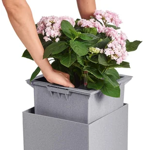 Lechuza Donica CANTO Stone Kostka 30 biały kwarcowy CANTO S. KOS 30 KWAR - Donice - miniaturka - grafika 5