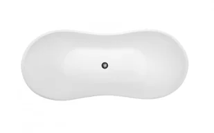 Besco Wanna wolnostojąca Viya BLACK&amp;WHITE 160x70 #WMD-160-VBW - Wanny - miniaturka - grafika 2