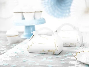 PartyDeco Ozdobne pudełka na ciasto, Gałązki, złoty, 10 sztuk - Gadżety dla niej i dla niego - miniaturka - grafika 3