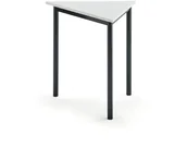 Meble do szkół i przedszkoli - AJ Produkty Biurko BORS TRIANGEL, 800x700x720 mm, biały laminat, antracyt - miniaturka - grafika 1