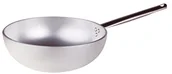 Woki - Pentole Agnelli pentole agnelli Wok nadaje się do kuchenek indukcyjnych z składane dno, wykonany z aluminium, z uchwytem ze stali szlachetnej, srebrny, srebrny/czarny, 32 cm ALMR1111W32 - miniaturka - grafika 1