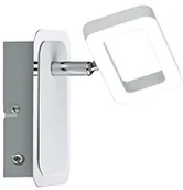 Lampy ścienne - Paulmann 1-punktowa LED świecą 66638 A + + to D, reflektor Frame, metalowy, 4.5 W, biały mat/chrom, 13.1 x 8.80 x 14 cm 66638 - miniaturka - grafika 1