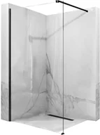 Ścianki i drzwi prysznicowe - Rea Ścianka prysznicowa Aero Black Mat 90 - miniaturka - grafika 1