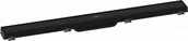 Odpływy liniowe - HANSGROHE 56038670 RainDrain Match Element zewnętrzny odpływu 80 cm ze stelażem o regulowanej wysokości czarny matowy - miniaturka - grafika 1