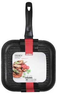 Patelnia grillowa grill 26x26 cm granitowa GRANDE 112969 - Patelnie - miniaturka - grafika 3