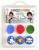 Przybory szkolne - Snazaroo ZESTAW FARBEK STEMPLE DO MALOWANIA TWARZY - PIRACI 1185053 $ - miniaturka - grafika 1