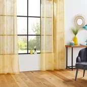 Firany - Atmosphera Firanka na przelotkach DEVO 140 x 240 cm kolor żółty 168810R - miniaturka - grafika 1