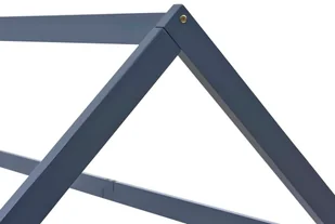 vidaXL Rama łóżka dziecięcego, szara, lite drewno sosnowe, 70 x 140 cm vidaXL - Łóżka dla dzieci i młodzieży - miniaturka - grafika 6