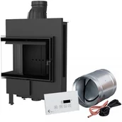 Kominki wolnostojące - Kratki.pl Marek Bal INTELIGENTNY KOMINEK LUCY SLIM BLACK 12 MSK GLASS LUCY/12/SLIM/L/BS/BLACK/Z/MSK/GLASS - miniaturka - grafika 1