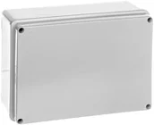 Akcesoria do kolektorów i fotowoltaiki - ELETTROCANALI Puszka natynkowa samogasnąca gładka z pokrywą 960 stopni C seria 410A IP56 190x140x70 szara EC410C6A - miniaturka - grafika 1