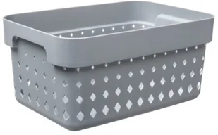 Plast Team SOUL ORGANIZER KOSZYK 26 X 18 X 12,6 CM SZARY DELHAN 6023-25 - Pojemniki łazienkowe - miniaturka - grafika 2