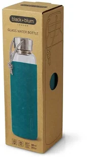 Black+Blum Butelka na wodę Black+Blum 0,6 l morska szklana GR-WB-M005 - Shakery i bidony sportowe - miniaturka - grafika 3