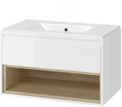 Szafki łazienkowe - Excellent EXCELLENT Tuto Szafka pod umywalkę 80 cm Biała-Dąb MLEX.0101.800.WHBL - miniaturka - grafika 1