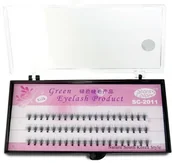 Sztuczne rzęsy i akcesoria - Green Eyelash Wonder Lashes Rzęsy kępki jedwabne SC-2011 6 mm czarne - miniaturka - grafika 1