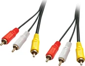 Kable - Lindy Kabel RCA Cinch x3 RCA Cinch x3 2m czarny 35691 35691 - miniaturka - grafika 1