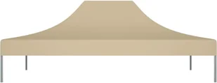 VidaXL Dach do namiotu imprezowego, 4 x 3 m, beżowy, 270 g/m 315353 VidaXL - Pawilony ogrodowe - miniaturka - grafika 4