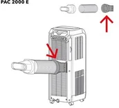 Akcesoria do wentylacji i klimatyzacji - Trotec PAC 2000 E przyłącze wąż / urządzenie - miniaturka - grafika 1