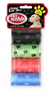 PET NOVA PetNowa worki na psie nieczystości 4 rolki x 20szt - Woreczki na psie odchody - miniaturka - grafika 2