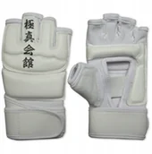 Ochraniacze do sportów walki - Rękawice karate Kyokushin napięstniki białe roz. M - miniaturka - grafika 1