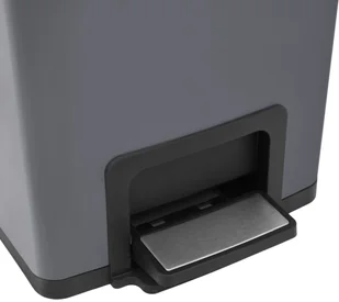 FENIKS vidaXL z pedałem bezdotykowy 30 L szary stal 149572 - Kosze na śmieci - miniaturka - grafika 9