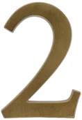 Numery na dom - Cyfra /2/ 19CM BRĄZ TRANSPARENT ALUMINUM - miniaturka - grafika 1