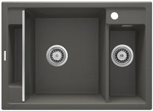 Deante Magnetic Zlewozmywak granitowy magnetyczny 1,5-komorowy bez ociekacza - antracyt ZRM T503 - Zlewozmywaki - miniaturka - grafika 7