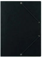 Szkolne artykuły papiernicze - Donau Teczka z gumką preszpan A4 390gsm 3-skrzydłowa czarna - miniaturka - grafika 1