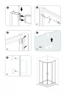 Deante Zestaw Denver Slim 90x90 kabina kwadratowa z brodzikiem + syfon KQC_041P^#BAA-90-K^A407 - Kabiny prysznicowe - miniaturka - grafika 8