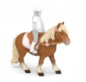 Figurki dla dzieci - Papo Figurka kuc szetlandzki z siodłem - 51559 - miniaturka - grafika 1