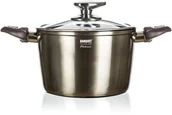 Garnki - Banquet Garnek ze szklaną pokrywką METALLIC PLATINUM 20 cm - miniaturka - grafika 1