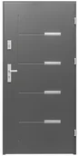 Drzwi zewnętrzne - Splendoor Drzwi zewnętrzne stalowe  Onyks 80 lewe antracyt - miniaturka - grafika 1