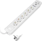Listwy zasilające - Orno Listwa zasilająca  przeciwprzepięciowa 6 gniazd 3 m biała ORAE13163 GS 3M ORAE13163 GS 3M - miniaturka - grafika 1
