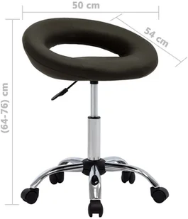 Fotel biurowy, krzesło biurowe vidaXL Krzesło robocze na kółkach, brązowe, sztuczna skóra - Fotele i krzesła biurowe - miniaturka - grafika 7