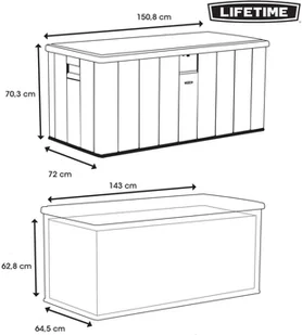 Lifetime SKRZYNIA OGRODOWA PREMIUM 567 L 60362 bach-4855-0 - Altany ogrodowe - miniaturka - grafika 10