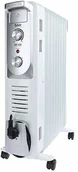 Ogrzewanie przenośne - Fakir RF-09 Turbo Plus grzejnik olejowy z 9 żebrami, ogrzewanie elektryczne z 4 stopniami ogrzewania, termostat, 4 kółka skrętne  2400 W, kolor perłowo-szary - miniaturka - grafika 1