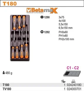 Beta ZESTAW WKRĘTAKÓW BX 7SZT.WE WKŁ.Z TWORZ. 2424/T180 - Śrubokręty - miniaturka - grafika 2