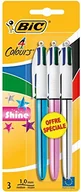 Długopisy - BIC Shine długopis, różne kolory, 3 sztuki 912275 - miniaturka - grafika 1