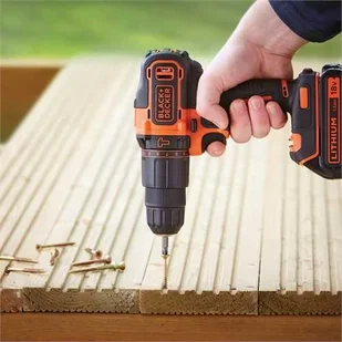 Black&Decker akumulatorowa wiertarko-wkrętarka udarowa, 18V Li-Ion 1x1,5Ah, Black+Decker [BDCHD18K-QW] BDCHD18K-QW - Wiertarko-wkrętarki akumulatorowe - miniaturka - grafika 5