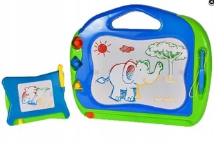 MALPLAY TABLICA ZNIKOPIS 2w1 MAGNETYCZNA KOLOROWA STEMPELKI 213659 - Tablice interaktywne - miniaturka - grafika 4