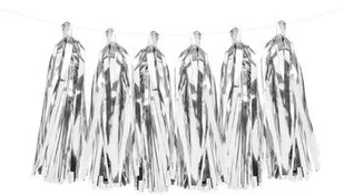 PartyDeco Girlanda frędzle, srebrny TG1-018M - Gadżety dla niej i dla niego - miniaturka - grafika 2