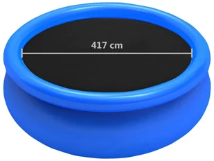 vidaXL Pokrywa na basen, czarna, 417 cm, PE - Akcesoria do basenów - miniaturka - grafika 4