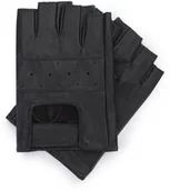 Rękawiczki - Wittchen Męskie rękawiczki skórzane samochodowe na rzep 46-6-387-1 - miniaturka - grafika 1