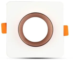 v-tac Oprawa Oczko V-TAC GIPS BETON GU10 Kwadrat Wpuszczany Biały/Różowe Złoto VT-862 - Oprawy, klosze i abażury - miniaturka - grafika 2