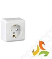 Gniazdka elektryczne - Schneider Electric PRIMA Gniazdo 1 pojedynczy z uziemieniem SCHUKO naścienne biały WDE001080 WDE001080/SCH - miniaturka - grafika 1