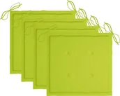 Pozostałe meble ogrodowe - vidaXL Poduszki na krzesła ogrodowe 4 szt. jasnozielone 50x50x4 cm  314063 - miniaturka - grafika 1